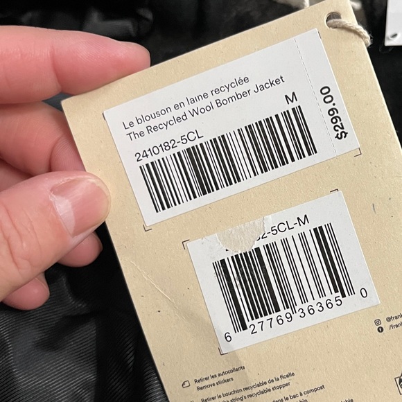 NWT - Frank & Oak Women’s Wool Blended Padded Bomber Jacket - Size M - Picture 16 of 16